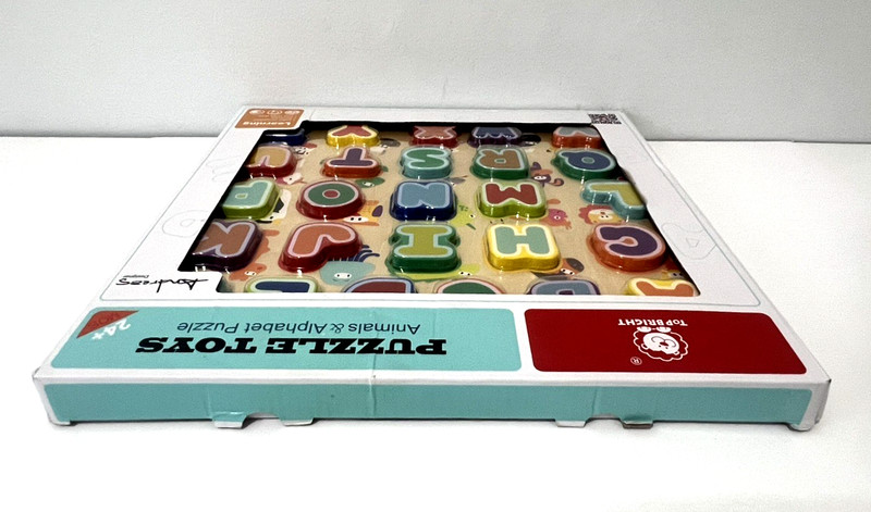 TOP BRIGHT ANIMALS & ALPHABET WOODEN PUZZLE EDUCATIONAL TOY TOPBRIGHT NEW!! gallery