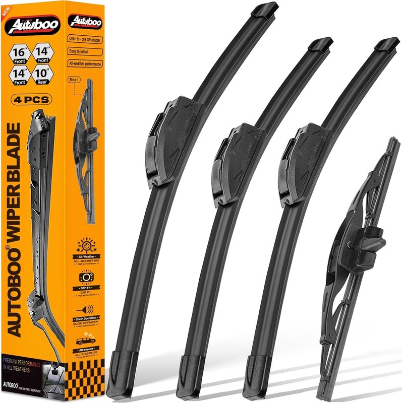 AUTOBOO Windshield Wipers 16+14+14 Inch With 10 Rear For FJ Cruiser