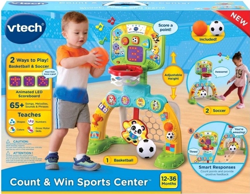 NEW VTech Count & Win Sports Center Sing-Along Songs Basketball Soccer