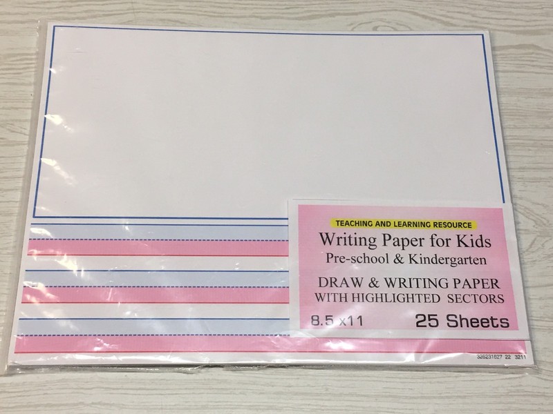 Writing Paper for Kids – Draw and Writing Paper – Two Color Highlighted