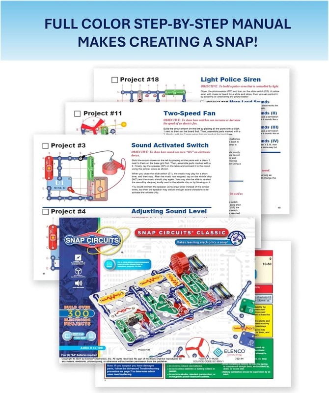 Classic Electronics Exploration Kit: 300+ Projects & STEM Learning for Kids 8+ gallery