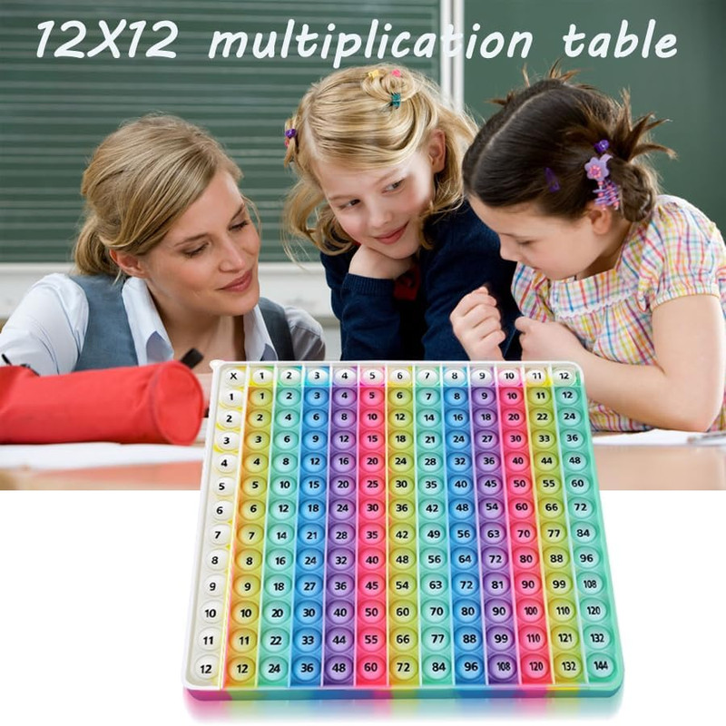 12X12 Multiplication Game Table Kids Math Learning Posters, Fidget Popper Educat gallery