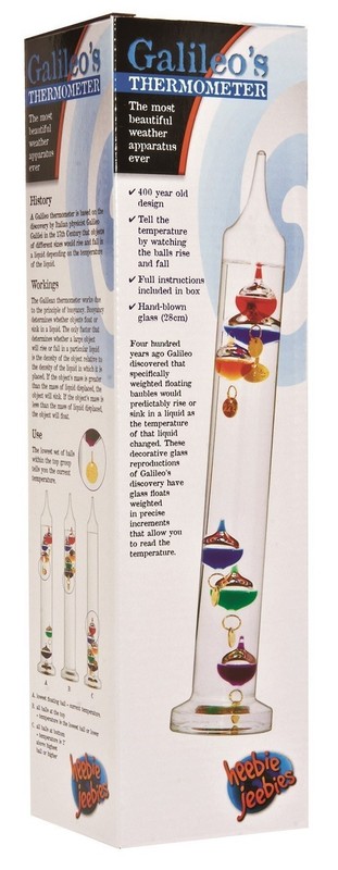 NEW IN BOX Heebie Jeebies Galileo Thermometer 28cm gallery