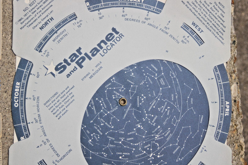 2 Paper Star Finder Planet Locators Zodiac 1-T.N. Hubbard 1- Edmund Scientific gallery