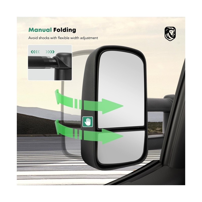 YHTAUTO Power Adjusted Heated Towing Mirrors Fit Toyota Tundra 07-21, Sequoia... gallery