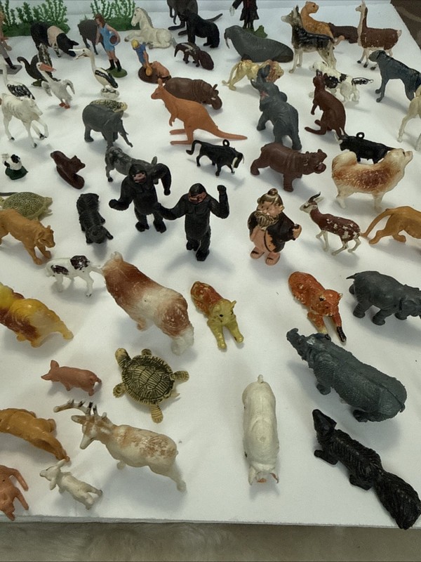 Large Vintage Plastic Animal Lot Larami Corp Britians Ltd Zoo plus gallery
