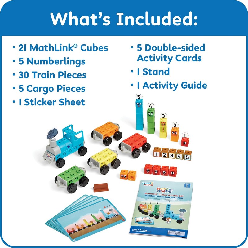 hand2mind Numberblocks Express Train MathLink Cubes Medium, Multicolor gallery