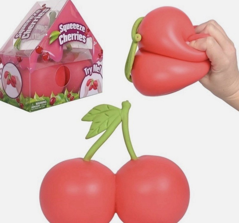 Sunny Days Squeezy Cherries Squishy Toy Stress Relief