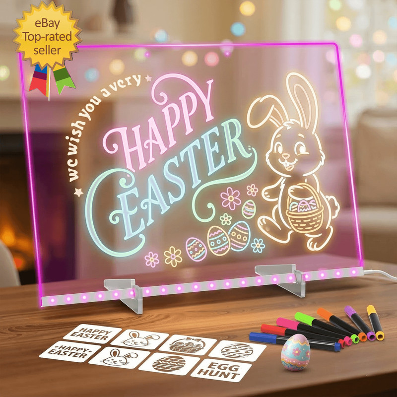 Lumiboard Led Drawing Board with 7 Colors,14X10 Acrylic Dry Erase Board for Gift gallery