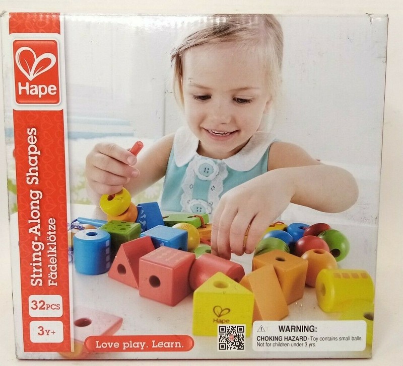 Hape String-Along Shapes 32 Pieces Imagination & Creativity Motor Skills Ages 3+