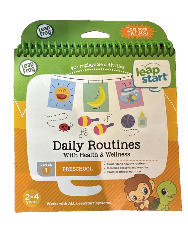 LeapFrog Preschool Activity Book Daily Routine Health & Wellness Educational New