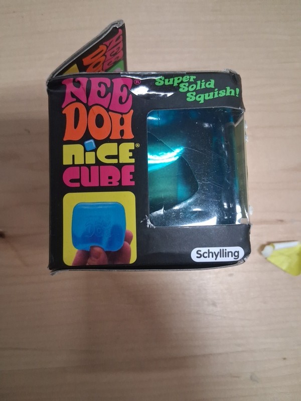 NeeDoh Nice Cube Satisfying Square Shape Sensory Toy for Children blue