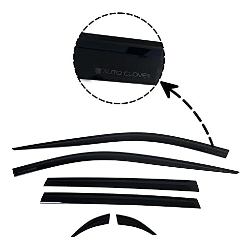 Tape-On Rain Guards Window Visors 6 Pcs Set for Toyota Rav4 2019 2020 2021 2022
