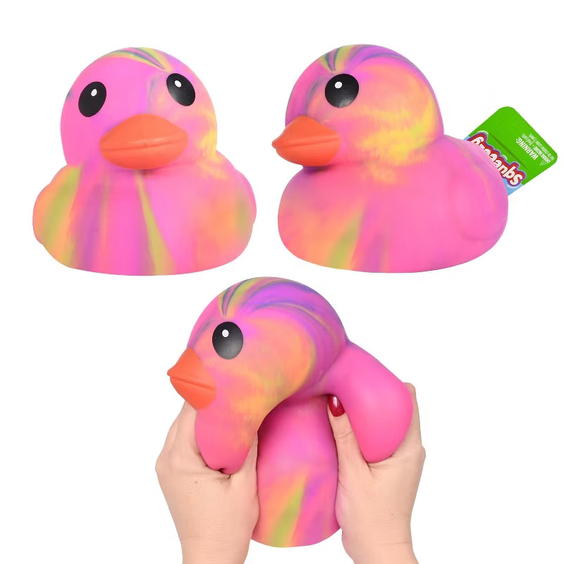 ***NEW, RARE*** Sunny Days Jumbo Squeezy Duck–Tie-Dye Squishy Stress Relief Toy