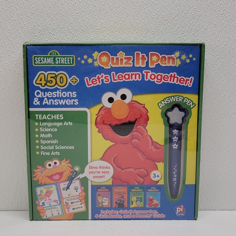 NEW Sesame Street Quiz It Pen 450 Questions & Answers – 4 Book Box Set Preschool