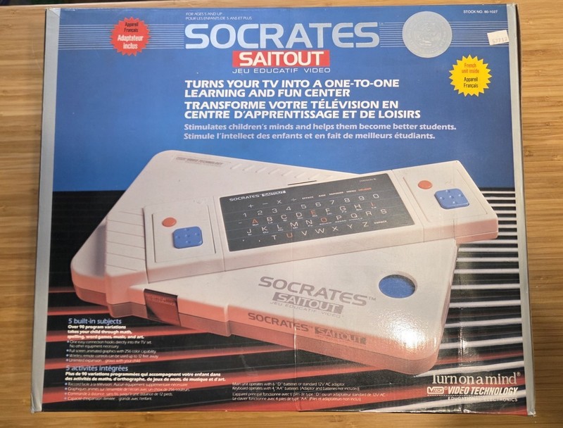 VTech Socrates Saitout – French Version – Vintage 1988 System – TESTED & WORKING
