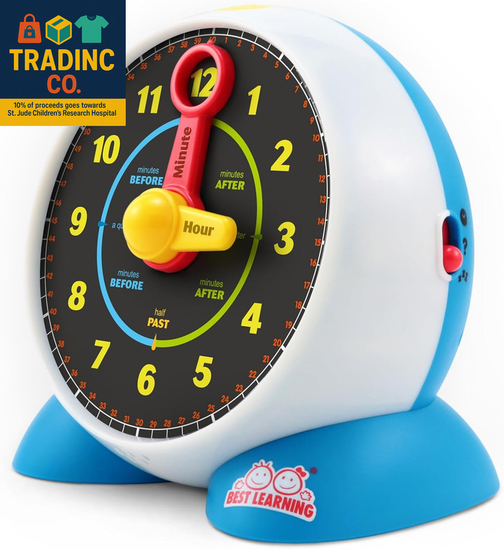 Learning Clock – Educational Talking Learn to Tell Time Teaching Toy with Quiz a