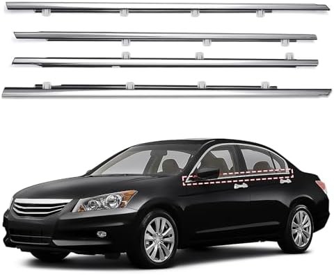 Window Molding Trim for Honda Accord 2008-2012,4-Door Sedan,Chrome Outside Door gallery