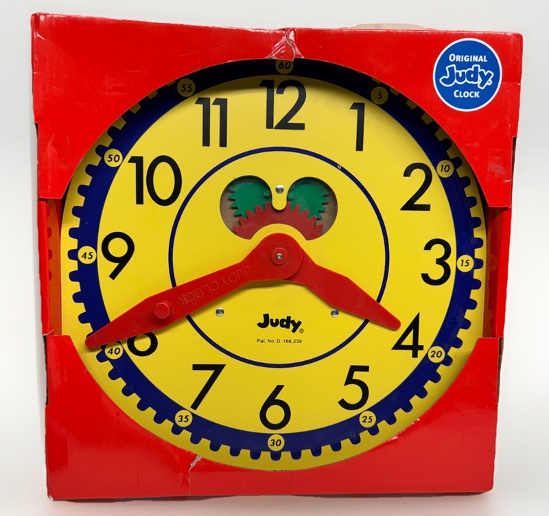 ORIGINAL JUDY CLOCK Wood Construction & Moveable Plastic Hands Activity Guide