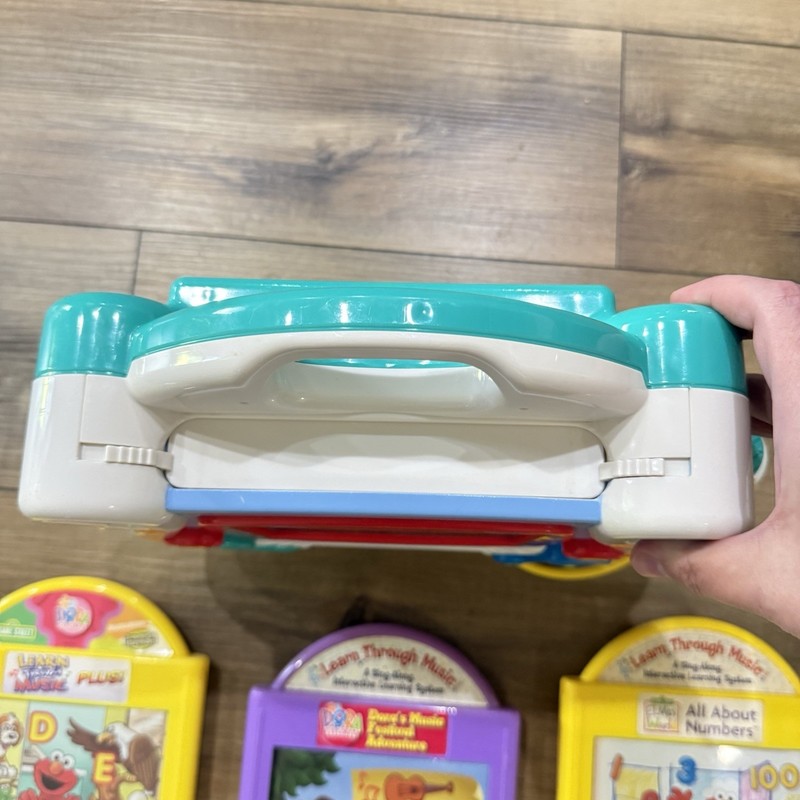 VTG Fisher Price Learn Through Music Toy w/ 3 Cartridges 2002 Dora Sesame - READ gallery