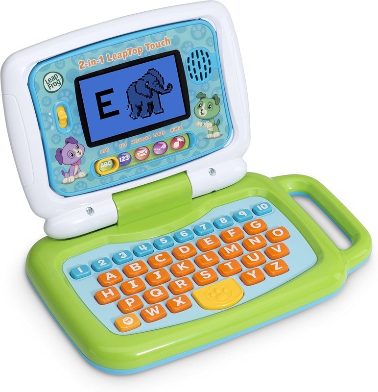 LeapFrog 2-in-1 LeapTop Touch – Green Electronic Learning Systems Baby and Toddl
