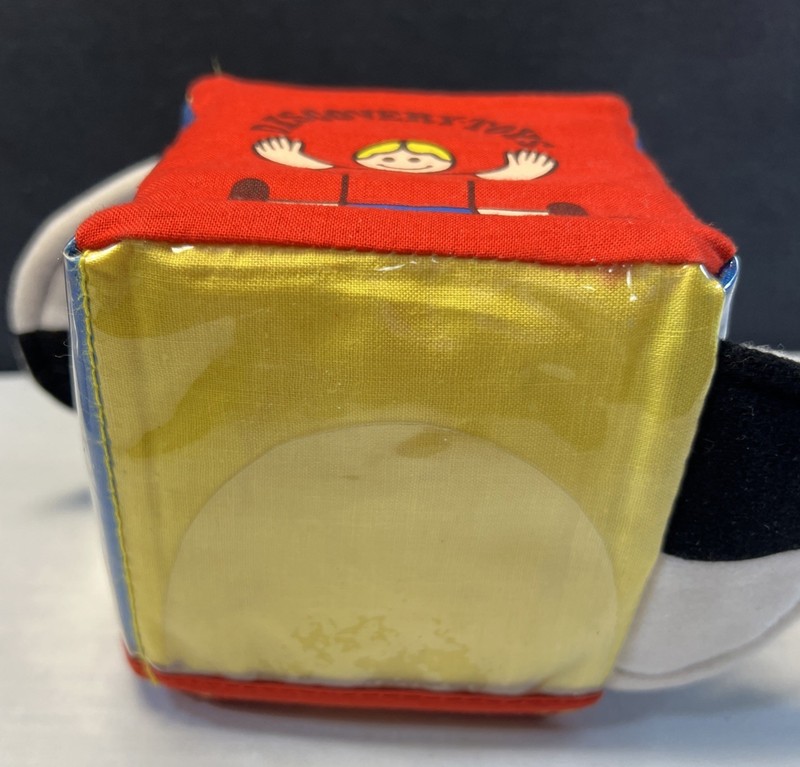 Vintage Discovery Toys Baby Photo Cube Washable Crinkle Soft Infant Bright #1150 gallery
