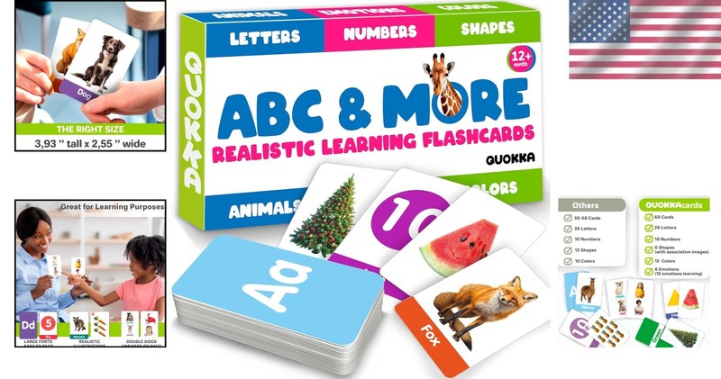 Interactive ABC Learning Flash Cards for Toddlers 2-4 – 60 Fun & Durable Cards gallery