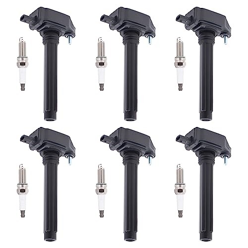 NewYall Ignition Coil and Spark Plugs for Dodge Avenger Challenger Charger