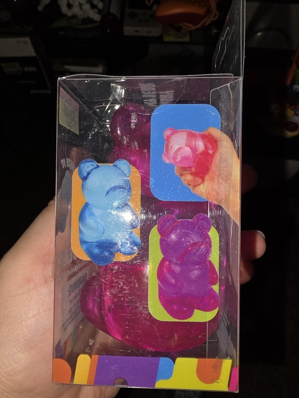 6pc Purple, Pink Squishy Gummy Bear Lot Sensory Fidget Toy ASMR Hobby Lobby Cute gallery