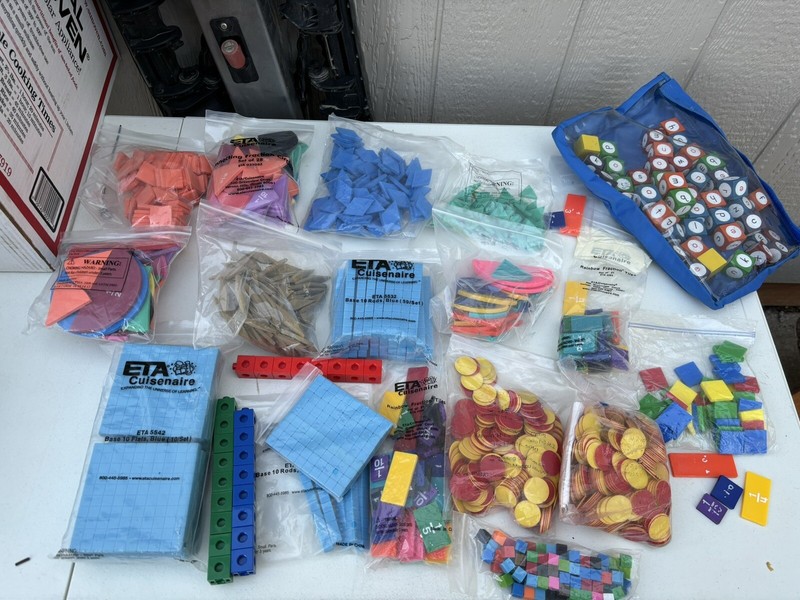 Eta Cuisenaire and extras HUGE LOT OF HUNDREDS Home Mathematics Kit