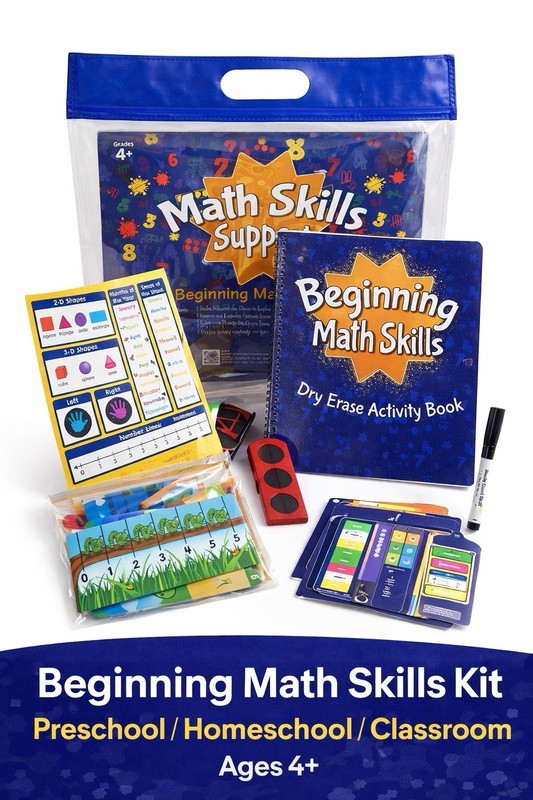 Homeschool Preschool Classroom 4+ Really Good Stuff Beginning Math Skills Kit