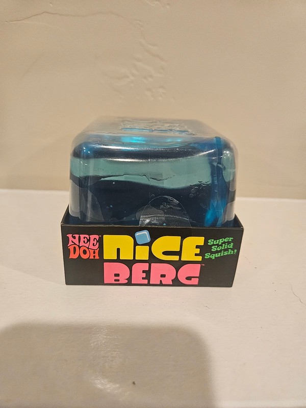 NeeDoh Nice Berg Blue Giant Nee Doh Niceberg Solid Squish Cube