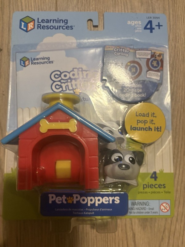 Learning Resources Coding Critters Pet Poppers 4-Piece Coding Set LER3094
