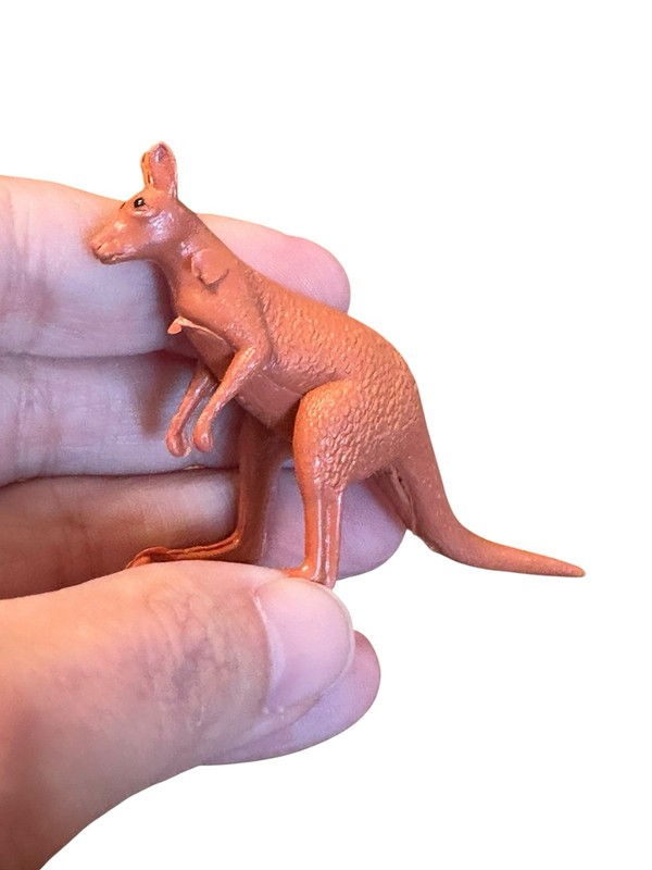 Kangaroo Plastic PVS Toy Lot Of 28 Miniature Figure Animal Party Favor 1 in gallery