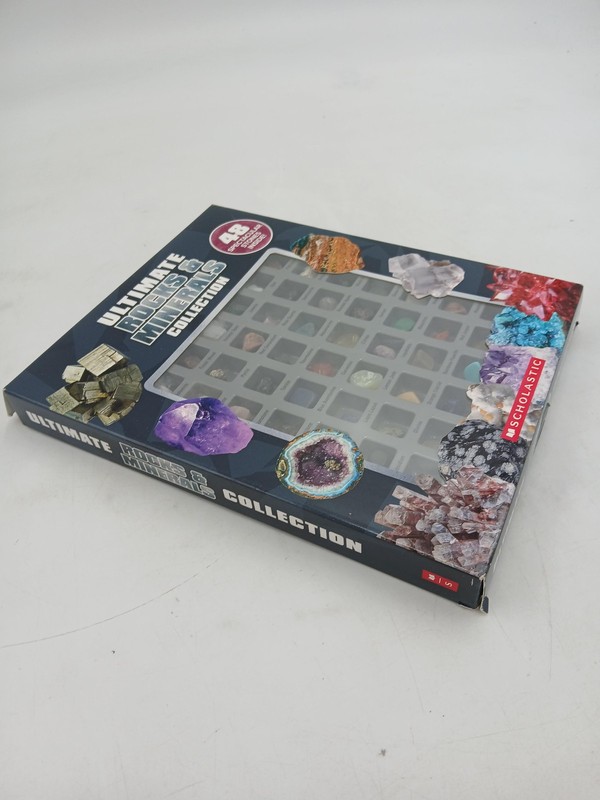 Scholastic Ultimate Rocks & Minerals Collection Kit 48 Stone Samples Box Wear gallery