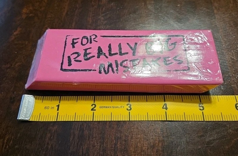 Jumbo Big "For Really Big Mistakes" Wedge Pink Eraser Xtra Large Pencil Eraser gallery