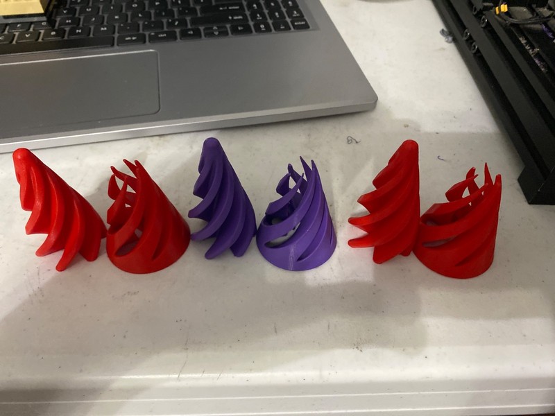 3D Printed Fidget Big 4-5 inches Satisfying Spiral Red or purple gallery
