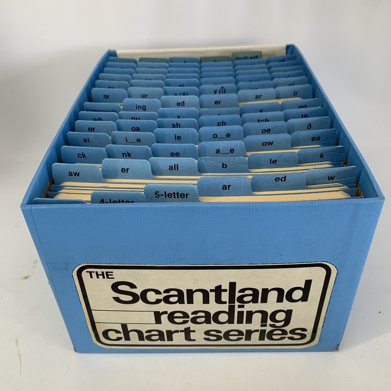 Scantland Reading Chart Series Cards Homeschool Student Materials Vintage 1977
