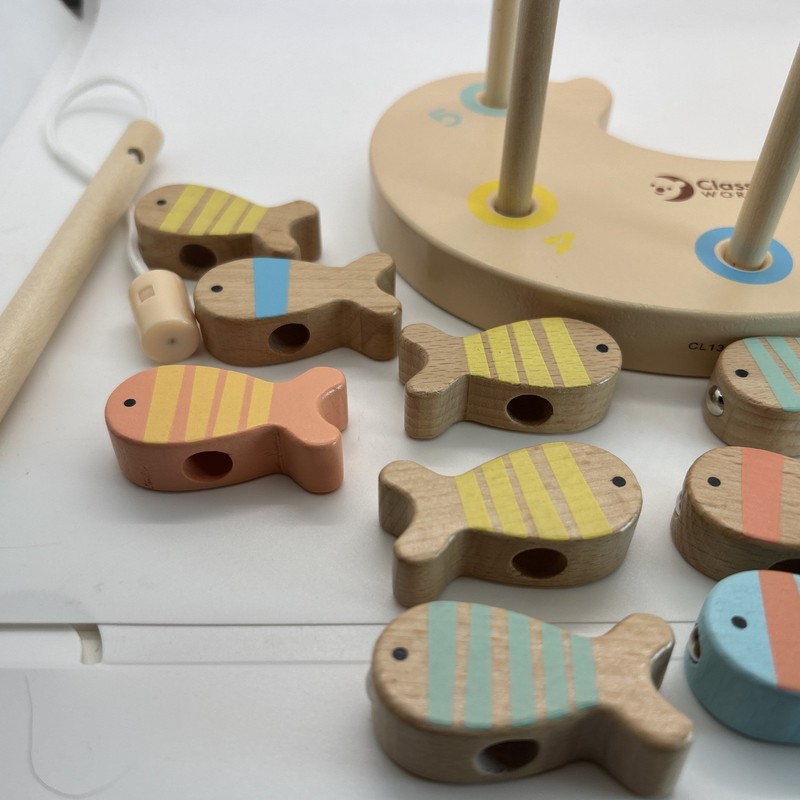 Classic World Toys - Wooden Magnetic Fishing Game Counting gallery