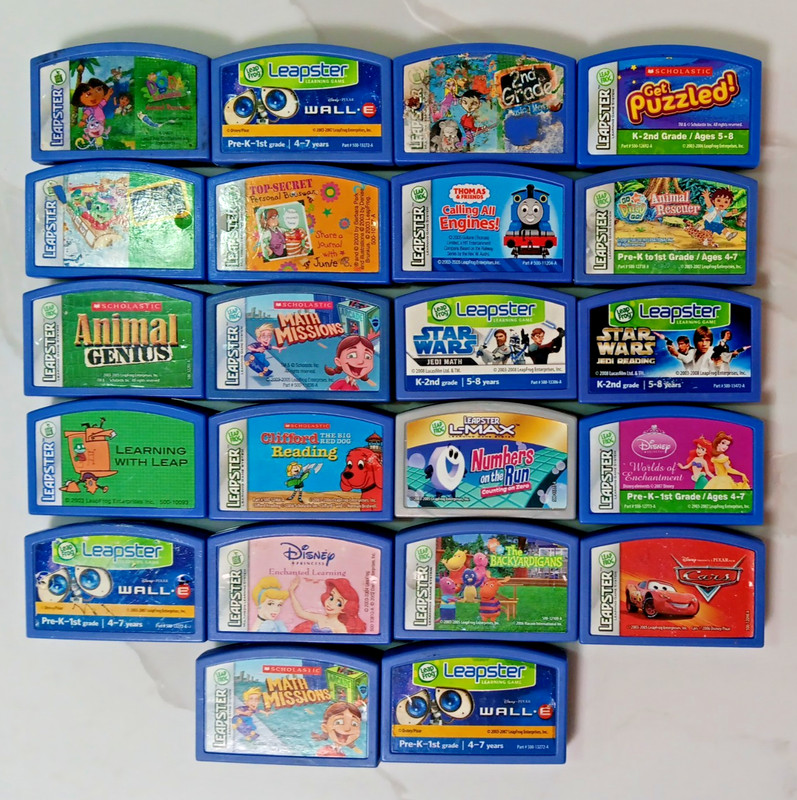 22 Leap Frog Leapster Game Cartridges Disney, Thomas the Train (not tested)
