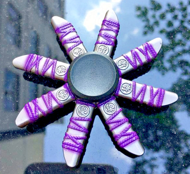 Premium Zen Metal Fidget Spinner Unique Pretty Kids Hand Toy Purple Cool Rare