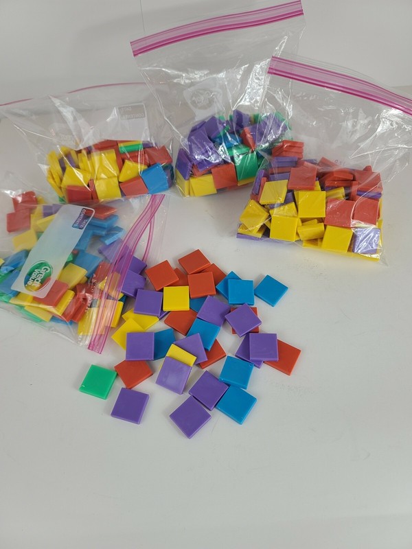 Learning Resources Square Color Tiles, Sorting, Counting, Set of 420, Ages 5+