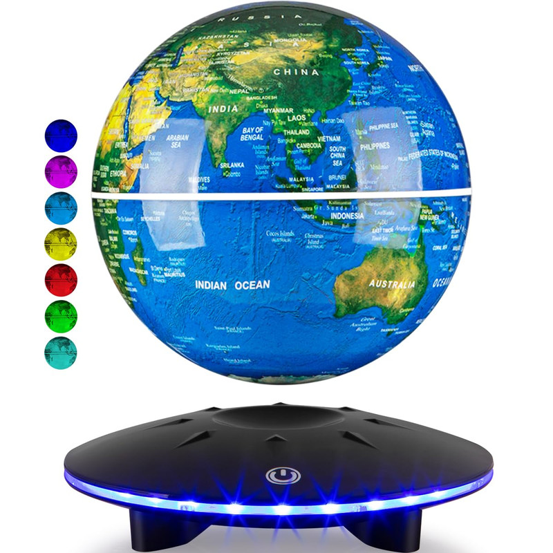 Exekoml Levitating Globe Floating Globe 6 Inches Magnetic Levitation Rotating