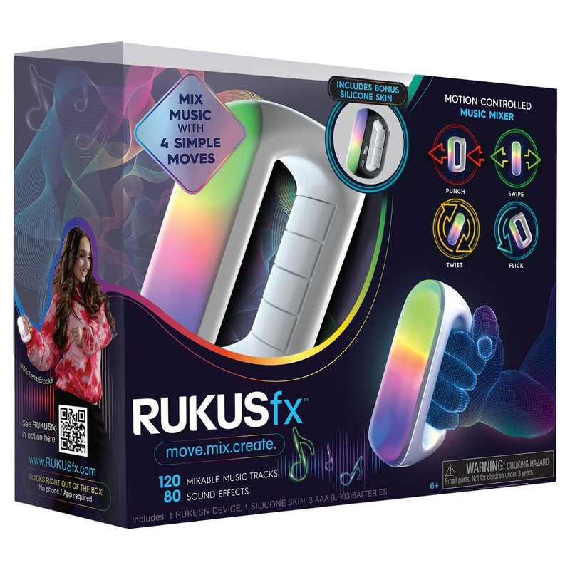Rukus fx Hand Held Motion Controlled Music Mixer Bonus Silicone Skin RUKUSfx NEW