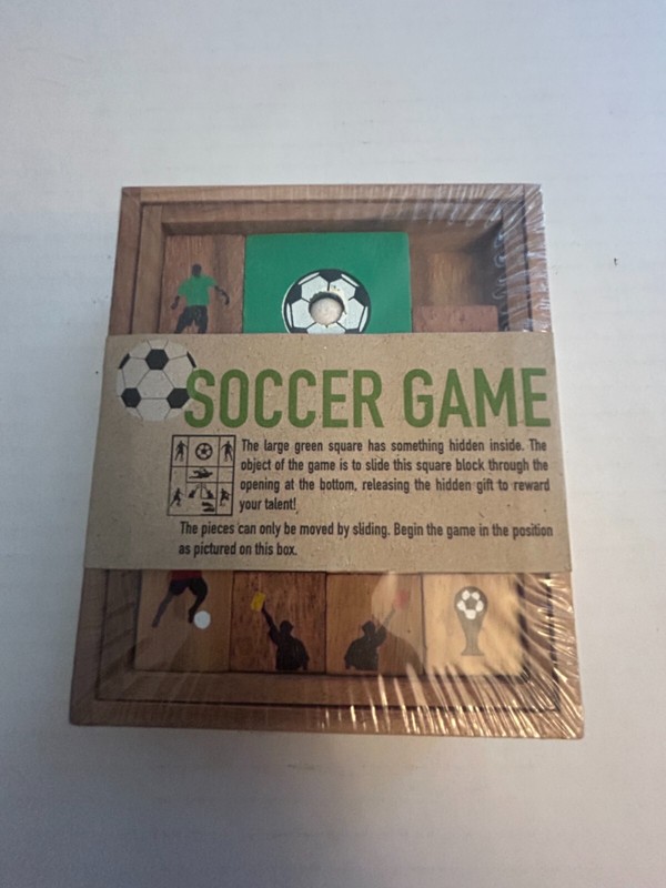 Soccer Game, Wooden Handcrafted, Travel NEW Puzzle all wood Perfect Gift age 5up