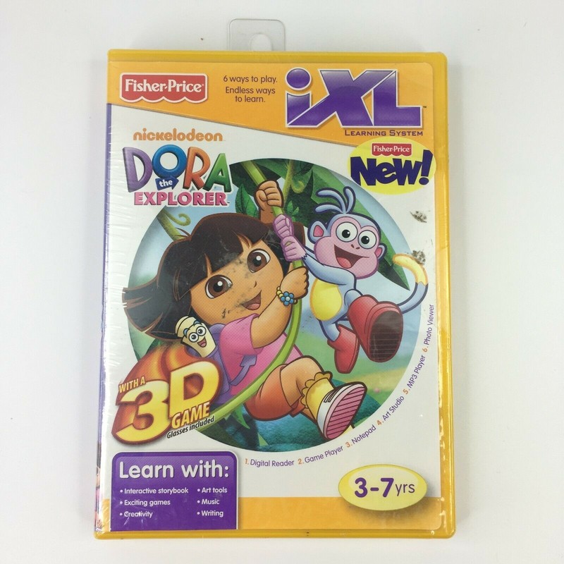 Fisher Price IXL Learning System Dora The Explorer Game Age 3-7 Years NEW
