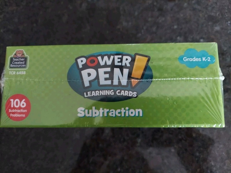 POWER PEN LEARNING CARDS SUBTRACTION 106 PROBLEMS K-2 NEW TCR 6458 gallery