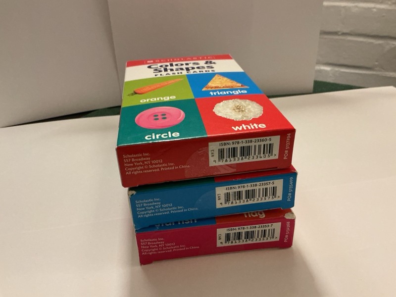 Scholastic Flash Cards-Multiplication,Alphabet,Colors & Shapes=168 total cards gallery