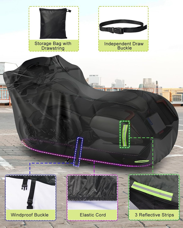 Funda para motocicleta resistente al agua Zacro 420D gallery