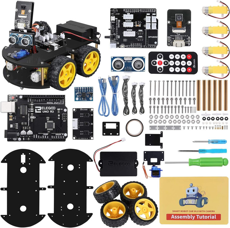 ELEGOO UNO R3 Smart Robot Car Kit V4 STEM Robotics & Coding for Kids & Teens
